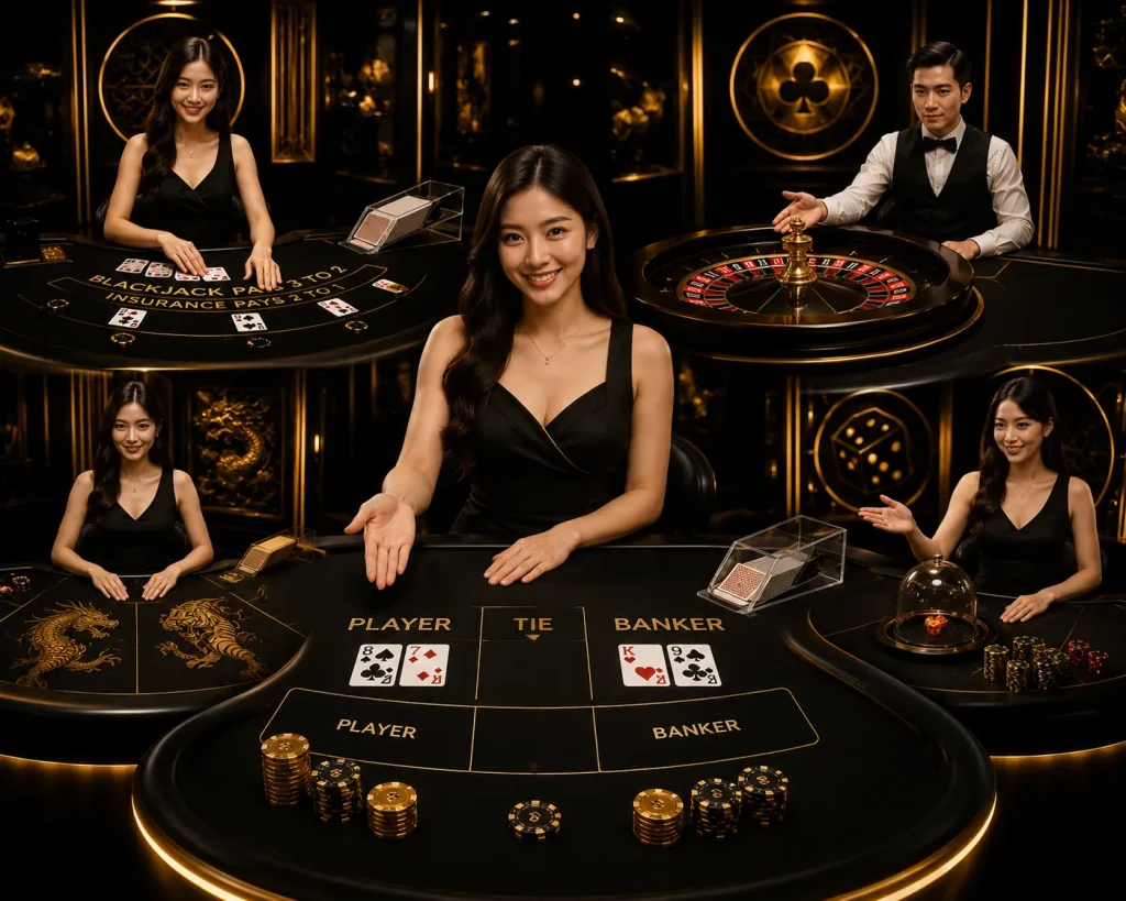 windream Glamorous live casino studio atmosphere