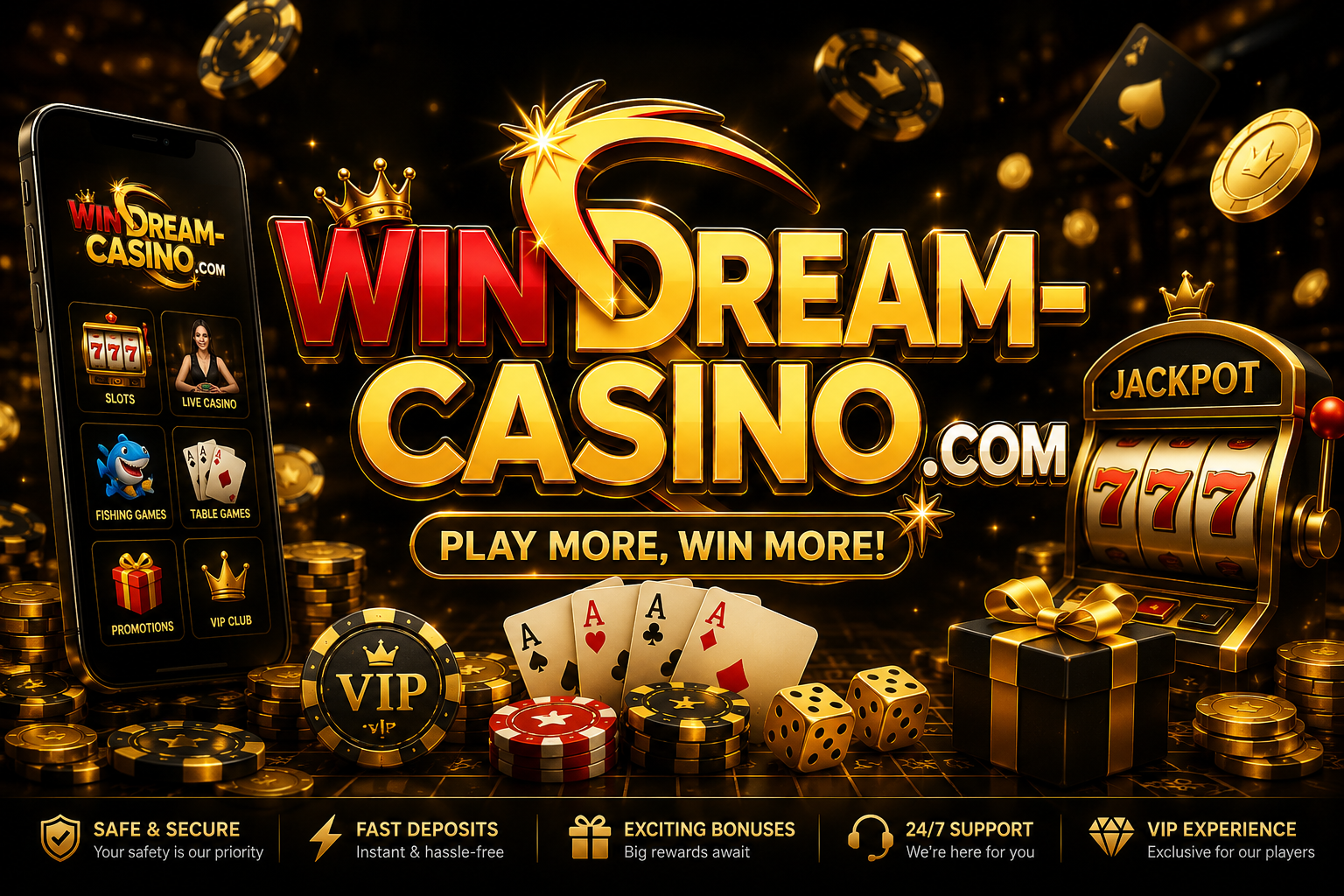 compressed_windream Luxurious casino promotion with golden shine