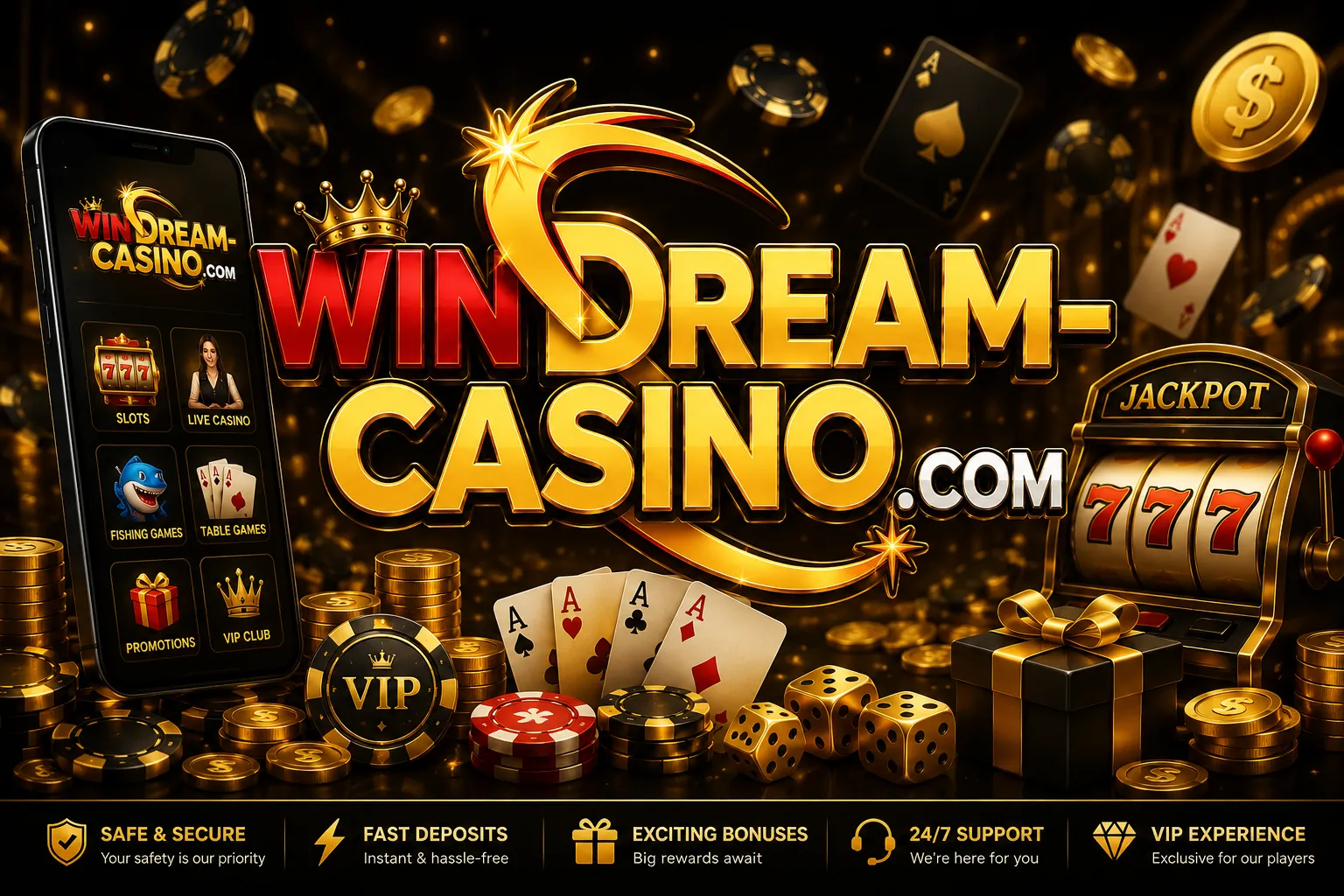 windream Glamorous casino win advertisement design